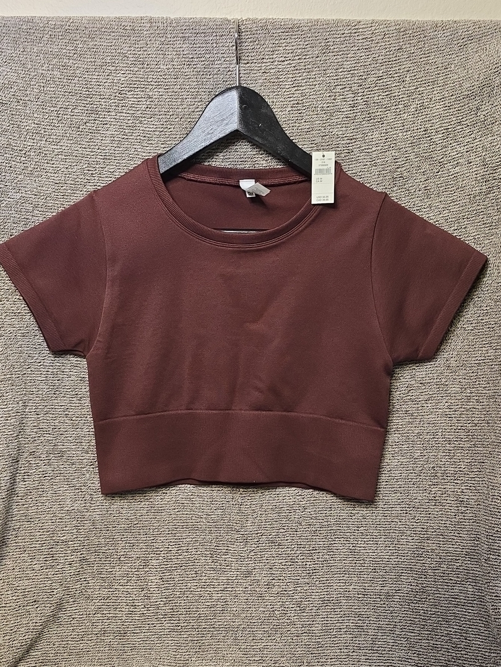 Women's Cropped Tee in Dark Brown